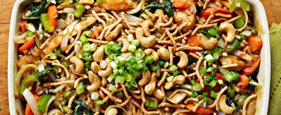 Garlic Cashew Chicken Casserole